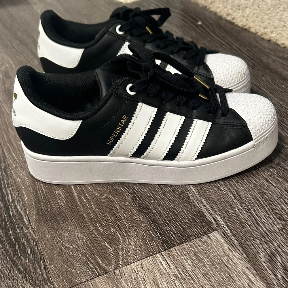 adidas Black and White Athletic Shoes - Picture 2 of 3
